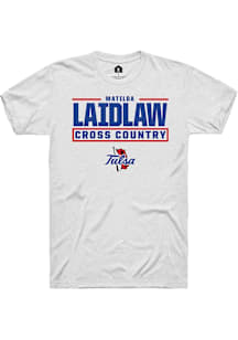 Matilda Laidlaw  Tulsa Golden Hurricane White Rally NIL Stacked Box Short Sleeve T Shirt