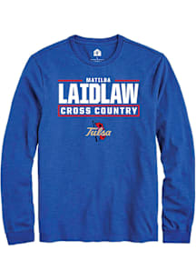 Matilda Laidlaw  Tulsa Golden Hurricane Blue Rally NIL Stacked Box Long Sleeve T Shirt