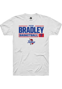 Paige Bradley White Tulsa Golden Hurricane NIL Stacked Box Short Sleeve T Shirt