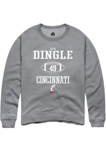 Jack Dingle  Rally Cincinnati Bearcats Mens Grey NIL Sport Icon Long Sleeve Crew Sweatshirt