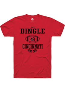 Jack Dingle  Cincinnati Bearcats Red Rally NIL Sport Icon Short Sleeve T Shirt