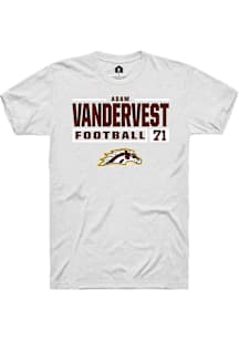 Adam Vandervest  Western Michigan Broncos White Rally Football NIL Stacked Box Short Sleeve T Shir..