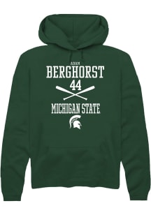 Adam  Berghorst Rally Mens Green Michigan State Spartans NIL Sport Icon Hooded Sweatshirt