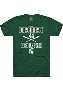 Adam  Berghorst Green Michigan State Spartans NIL Sport Icon Short Sleeve T Shirt