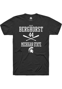 Adam  Berghorst Black Michigan State Spartans NIL Sport Icon Short Sleeve T Shirt