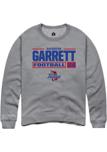 Daedrion Garrett Rally Mens Graphite Tulsa Golden Hurricane NIL Stacked Box Crew Sweatshirt