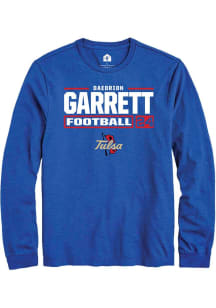 Daedrion Garrett Rally Mens Blue Tulsa Golden Hurricane NIL Stacked Box Tee