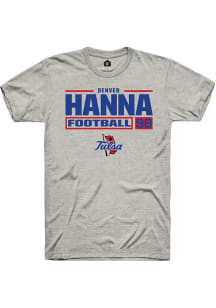 Denver Hanna Ash Tulsa Golden Hurricane NIL Stacked Box Short Sleeve T Shirt