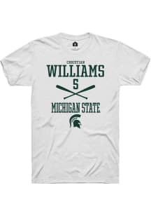 Christian Williams White Michigan State Spartans NIL Sport Icon Short Sleeve T Shirt