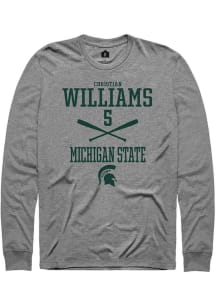 Christian Williams Rally Mens Graphite Michigan State Spartans NIL Sport Icon Tee