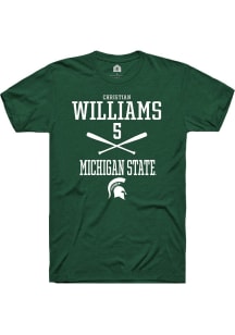 Christian Williams Green Michigan State Spartans NIL Sport Icon Short Sleeve T Shirt