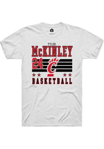 Tyler McKinley White Cincinnati Bearcats NIL Striped Short Sleeve T Shirt