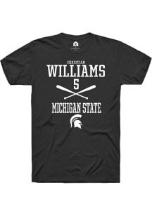 Christian Williams Black Michigan State Spartans NIL Sport Icon Short Sleeve T Shirt