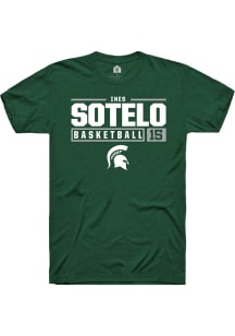 Ines Sotelo Green Michigan State Spartans NIL Stacked Box Short Sleeve T Shirt