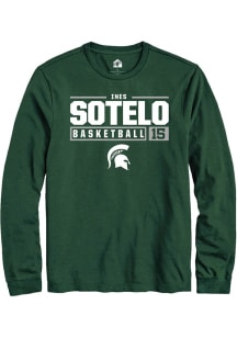 Ines Sotelo Rally Mens Green Michigan State Spartans NIL Stacked Box Tee