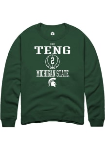 Kur Teng Rally Mens Green Michigan State Spartans NIL Sport Icon Crew Sweatshirt