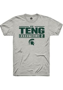 Kur Teng Ash Michigan State Spartans NIL Stacked Box Short Sleeve T Shirt