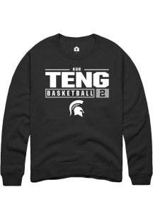 Kur Teng Rally Mens  Michigan State Spartans NIL Stacked Box Crew Sweatshirt