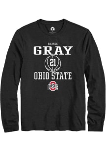 Chance Gray Rally Mens Black Ohio State Buckeyes NIL Sport Icon Tee