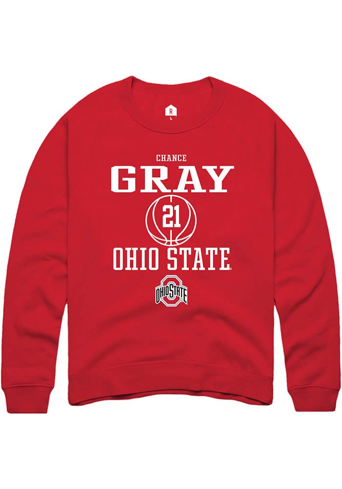 Chance Gray Rally Ohio State Buckeyes Mens NIL Sport Icon Long Sleeve Crew Sweatshirt