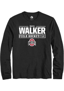 Maya Walker Rally Mens Black Ohio State Buckeyes NIL Stacked Box Tee
