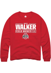 Maya Walker Rally Mens Red Ohio State Buckeyes NIL Stacked Box Crew Sweatshirt