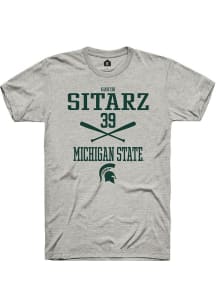 Gavin Sitarz Ash Michigan State Spartans NIL Sport Icon Short Sleeve T Shirt