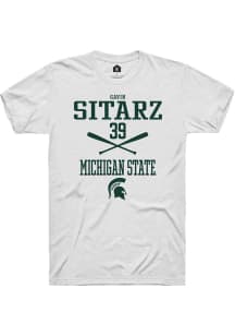 Gavin Sitarz White Michigan State Spartans NIL Sport Icon Short Sleeve T Shirt