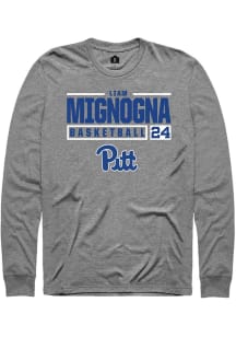 Liam Mignogna Rally Mens Graphite Pitt Panthers NIL Stacked Box Tee