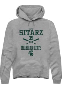 Gavin Sitarz Rally Mens Graphite Michigan State Spartans NIL Sport Icon Hooded Sweatshirt