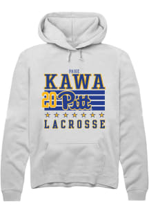 Paige Kawa Rally Mens White Pitt Panthers NIL Striped Hooded Sweatshirt