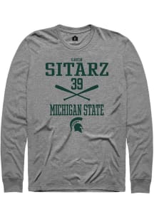 Gavin Sitarz Rally Mens Graphite Michigan State Spartans NIL Sport Icon Tee