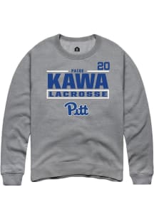 Paige Kawa Rally Mens Graphite Pitt Panthers NIL Stacked Box Crew Sweatshirt