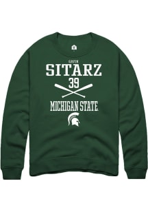 Gavin Sitarz Rally Mens Green Michigan State Spartans NIL Sport Icon Crew Sweatshirt