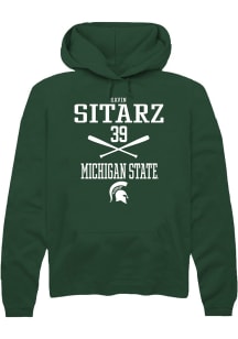 Gavin Sitarz Rally Mens Green Michigan State Spartans NIL Sport Icon Hooded Sweatshirt