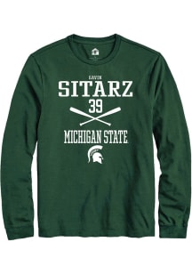 Gavin Sitarz Rally Mens Green Michigan State Spartans NIL Sport Icon Tee