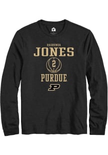 Rashunda Jones Rally Mens Black Purdue Boilermakers NIL Sport Icon Tee