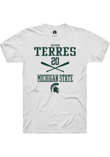 Jayden Terres  Michigan State Spartans White Rally NIL Sport Icon Short Sleeve T Shirt