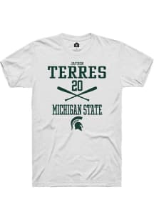 Jayden Terres  Michigan State Spartans White Rally NIL Sport Icon Short Sleeve T Shirt