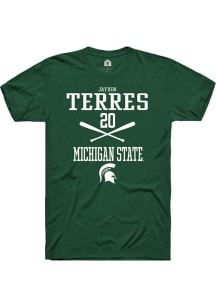 Jayden Terres  Michigan State Spartans Green Rally NIL Sport Icon Short Sleeve T Shirt
