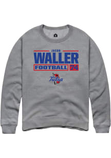 Jacob Waller Rally Mens Graphite Tulsa Golden Hurricane NIL Stacked Box Crew Sweatshirt