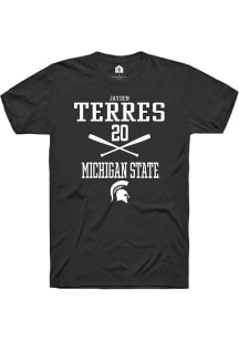 Jayden Terres  Michigan State Spartans Black Rally NIL Sport Icon Short Sleeve T Shirt