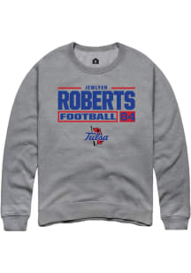 Jewlyen Roberts Rally Mens Graphite Tulsa Golden Hurricane NIL Stacked Box Crew Sweatshirt