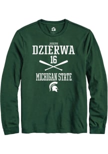 Joseph Dzierwa  Michigan State Spartans Green Rally NIL Sport Icon Long Sleeve T Shirt