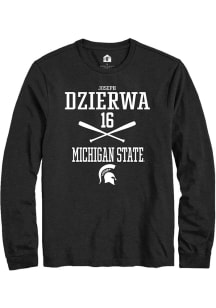 Joseph Dzierwa  Michigan State Spartans Black Rally NIL Sport Icon Long Sleeve T Shirt