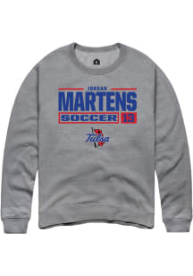 Jordan Martens Rally Mens Graphite Tulsa Golden Hurricane NIL Stacked Box Crew Sweatshirt