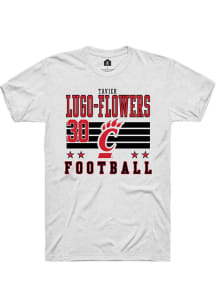 Tavier Lugo-Flowers White Cincinnati Bearcats NIL Striped Short Sleeve T Shirt