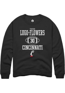 Tavier Lugo-Flowers Rally Mens Black Cincinnati Bearcats NIL Sport Icon Crew Sweatshirt