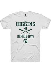 Nolan Higgins White Michigan State Spartans NIL Sport Icon Short Sleeve T Shirt