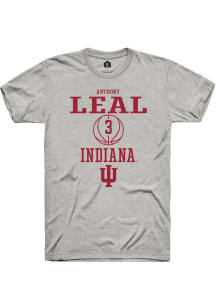 Anthony Leal  Indiana Hoosiers Ash Rally NIL Sport Icon Short Sleeve T Shirt